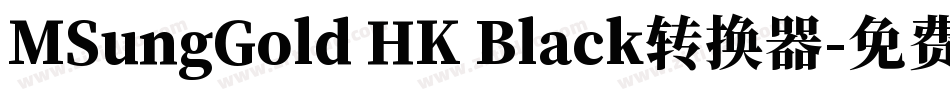 MSungGold HK Black转换器字体转换